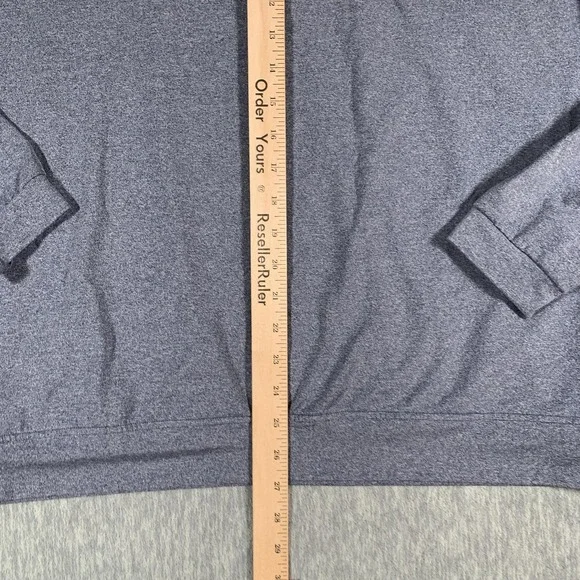Stitch Sweater Mens XL Blue Heather Quarter Zip Golf Pullover Performance - Picture 9 of 12
